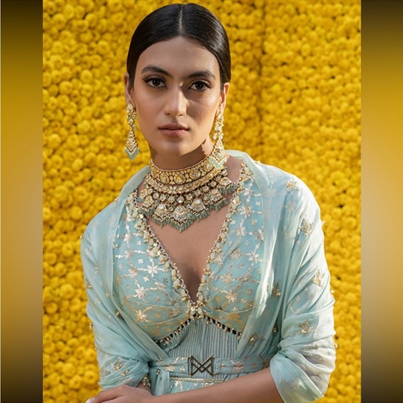 EXQUISITE MAHIMA MAHAJAN DESIGNER ANARKALI. - Picture 4 of 9